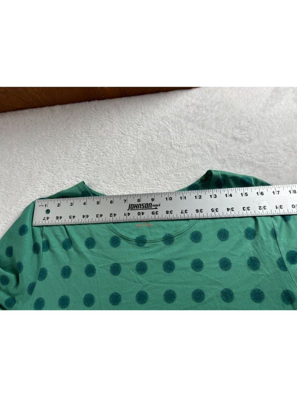 Gudrun Sjoden Womens Green Polka Dot Long Sleeve Shift Dress XL Organic Cotton - Picture 8 of 10